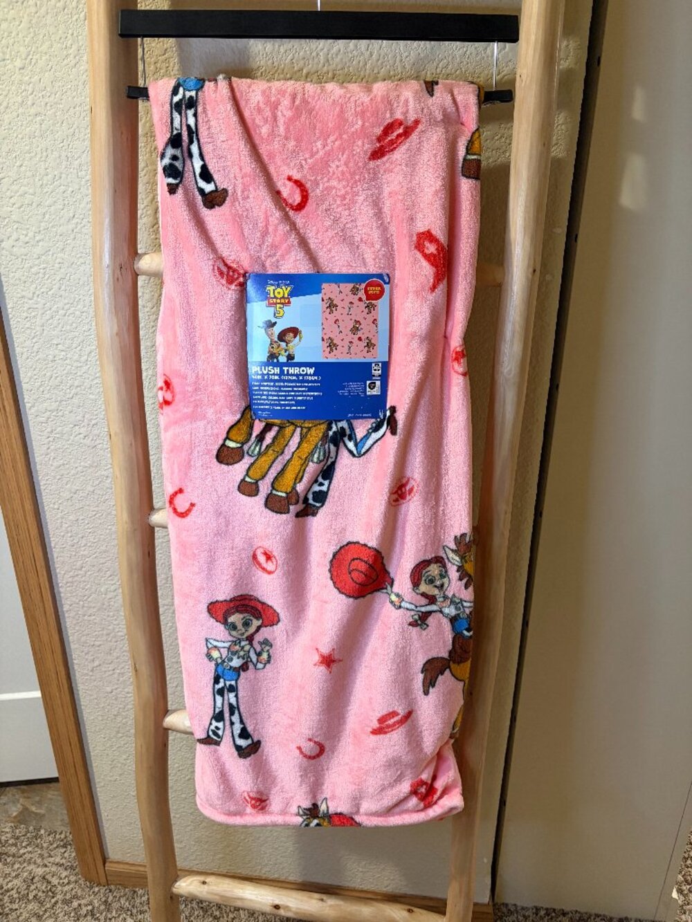 Disney Pixar Toy Story 5 Jessie Plush Throw Blanket Pink 50x70 NWT